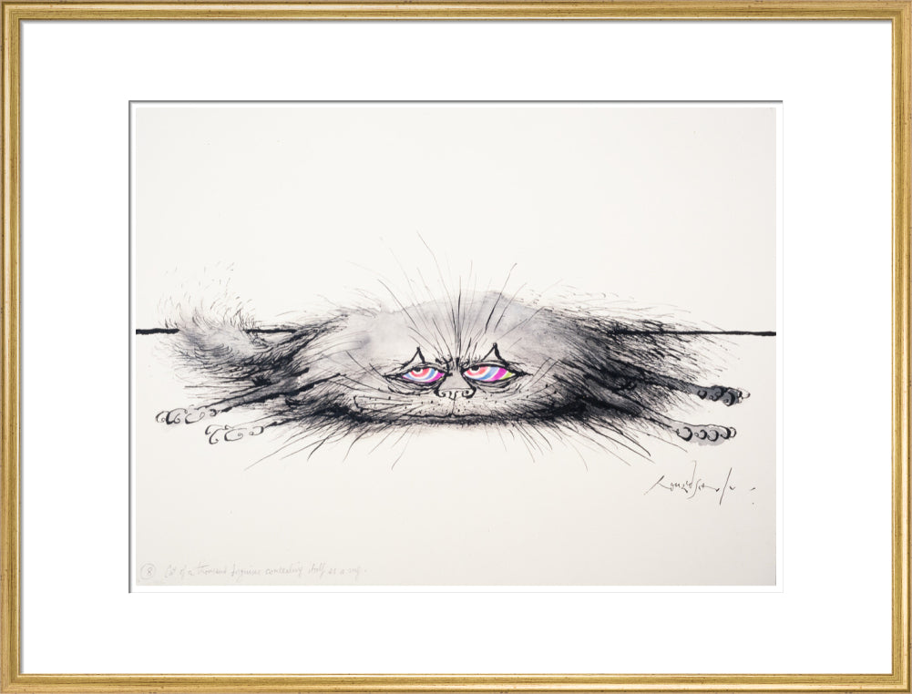 Cat of a Thousand Disguises Concealing Itself as a Rug - Art print