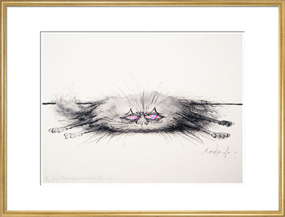 Cat of a Thousand Disguises Concealing Itself as a Rug - Art print