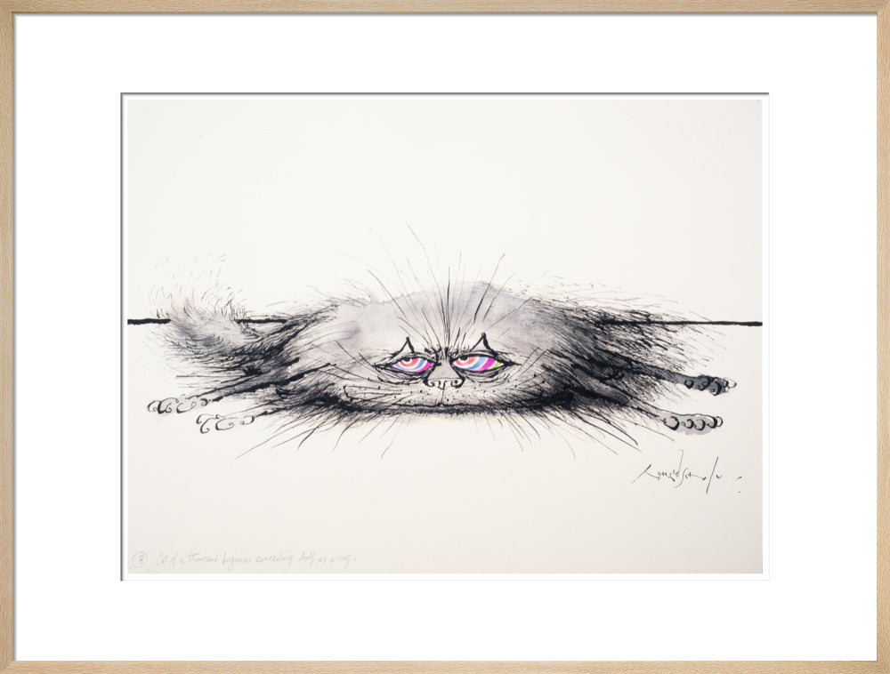Cat of a Thousand Disguises Concealing Itself as a Rug - Art print