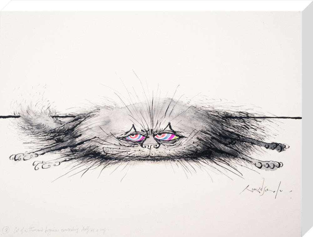 Cat of a Thousand Disguises Concealing Itself as a Rug - Art print