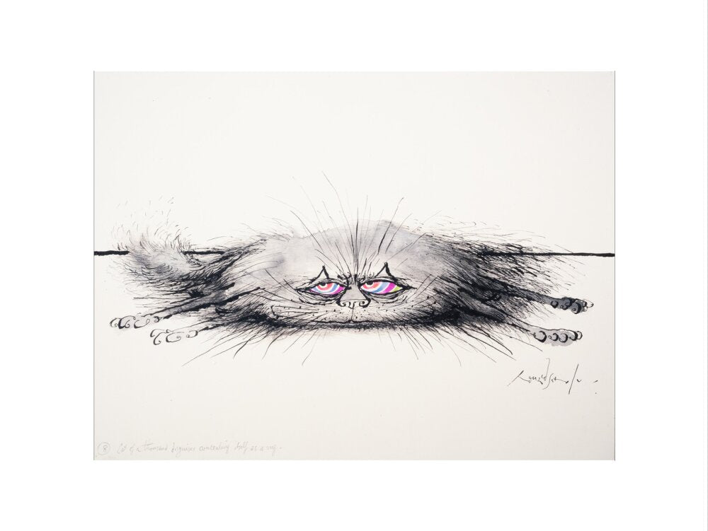 Cat of a Thousand Disguises Concealing Itself as a Rug - Art print