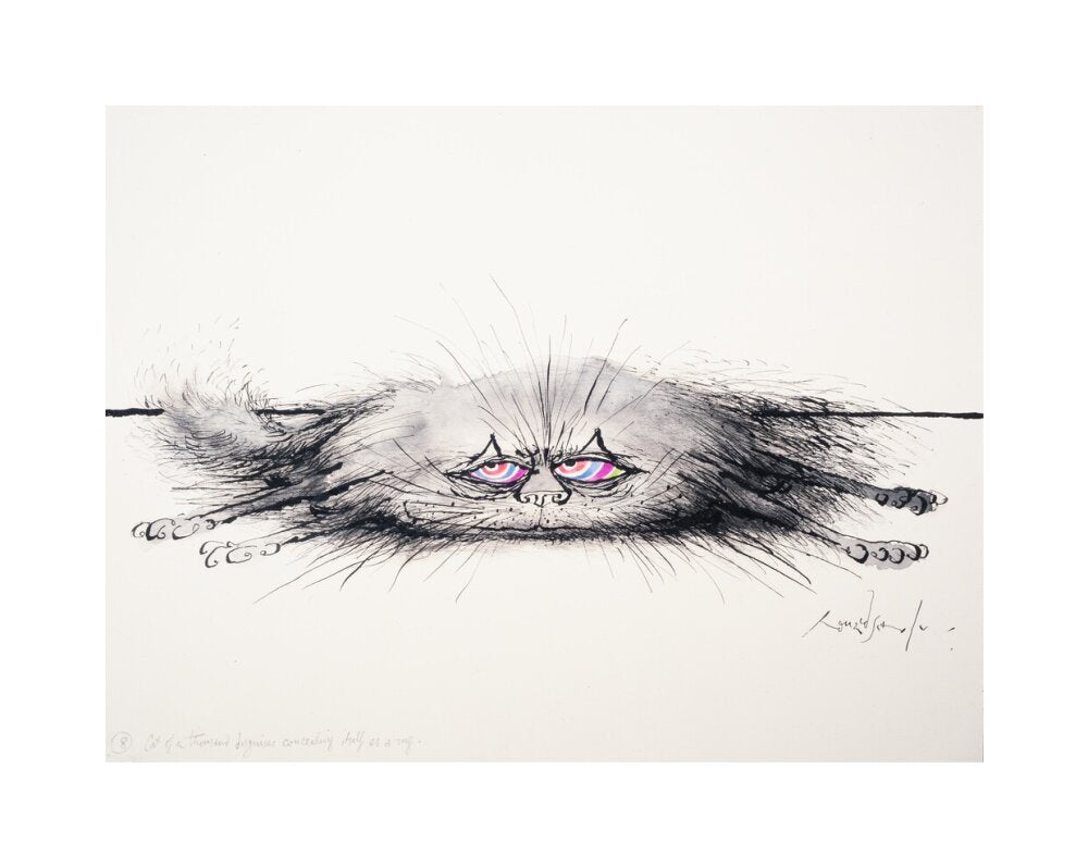 Cat of a Thousand Disguises Concealing Itself as a Rug - Art print