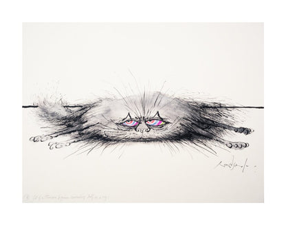 Cat of a Thousand Disguises Concealing Itself as a Rug - Art print