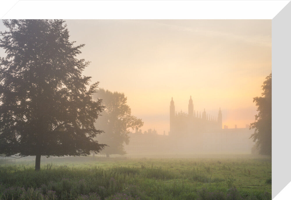 Art Print King's College in the Mist