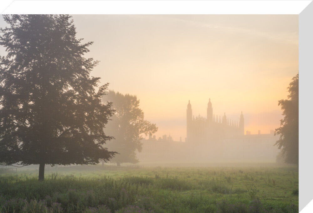 Art Print King's College in the Mist