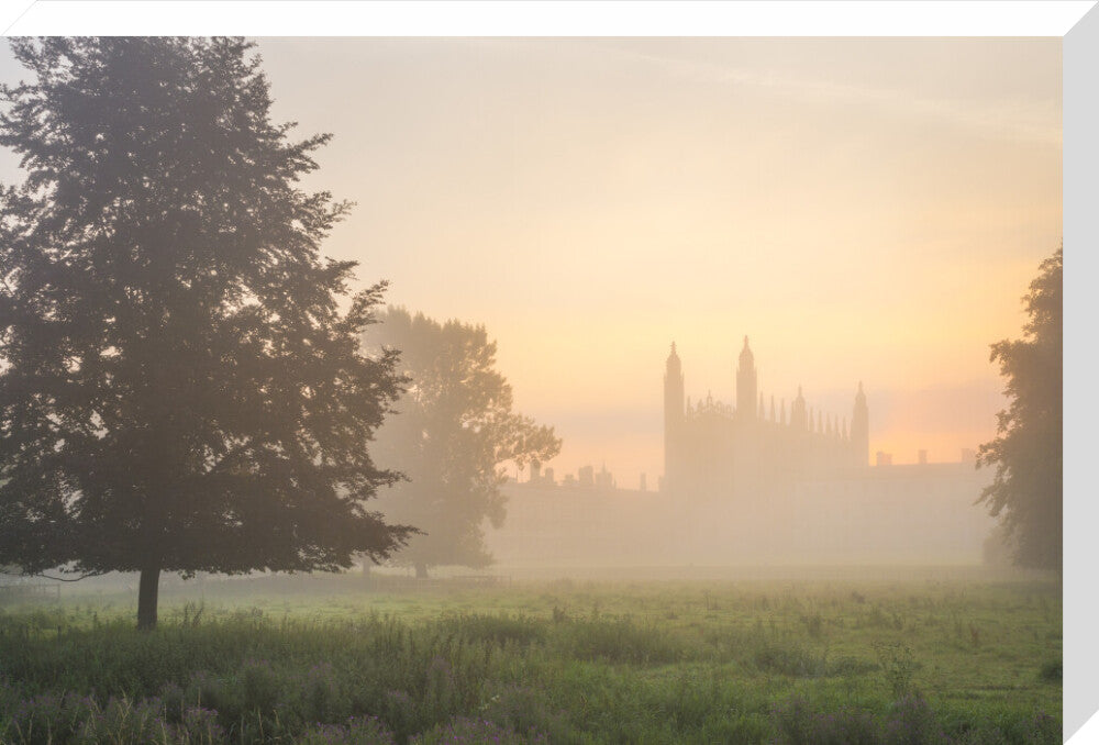 Art Print King's College in the Mist