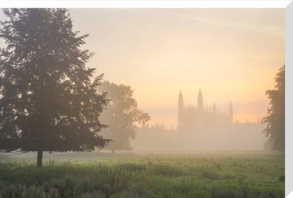 Art Print King's College in the Mist