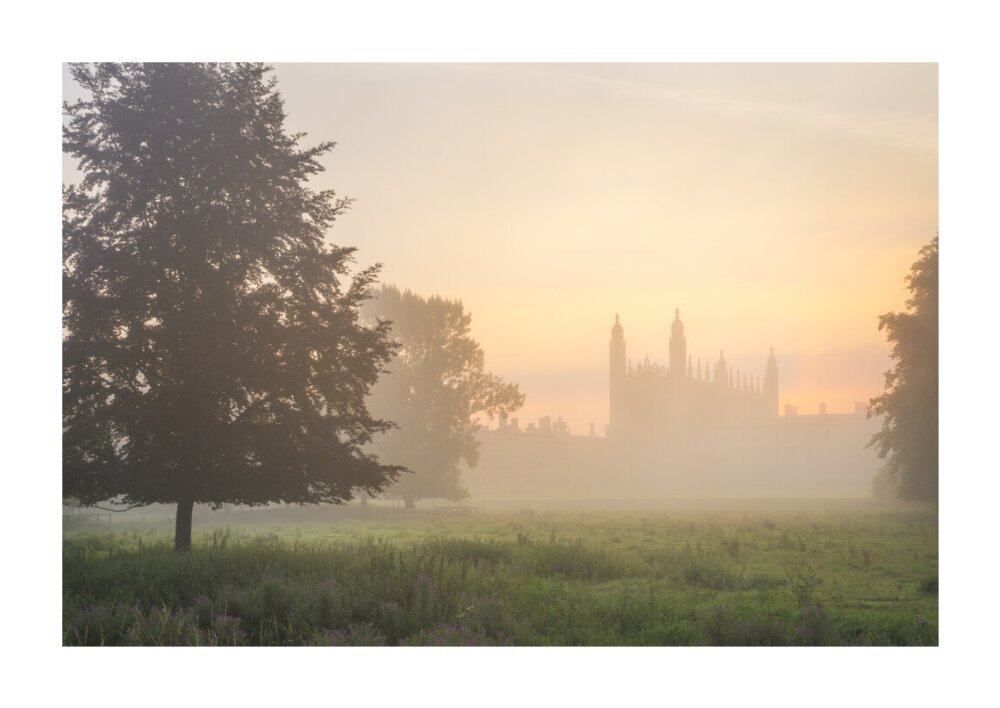 Art Print King's College in the Mist
