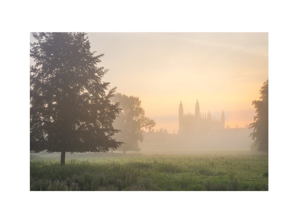 Art Print King's College in the Mist
