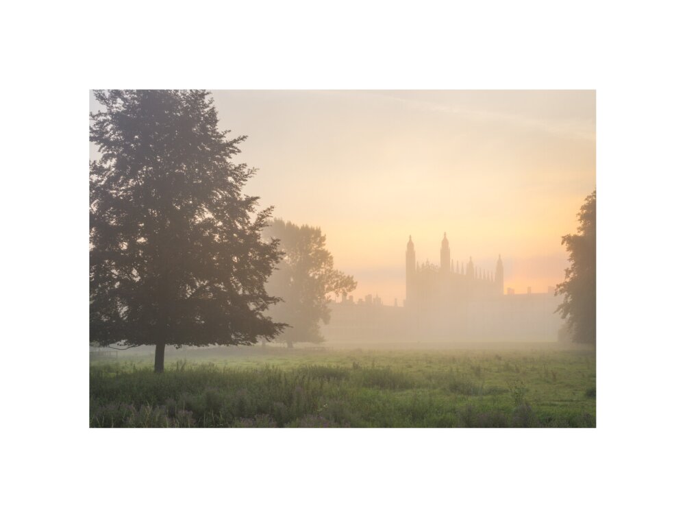 Art Print King's College in the Mist