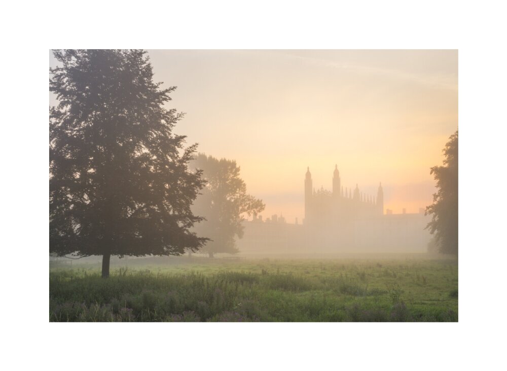 Art Print King's College in the Mist