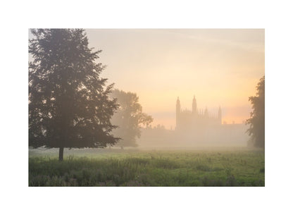 Art Print King's College in the Mist