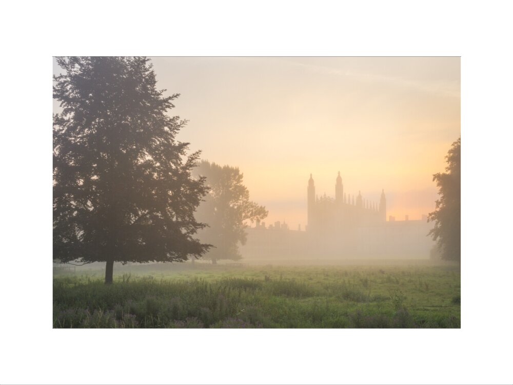 Art Print King's College in the Mist