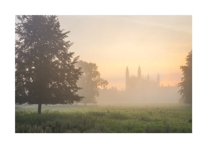 Art Print King's College in the Mist