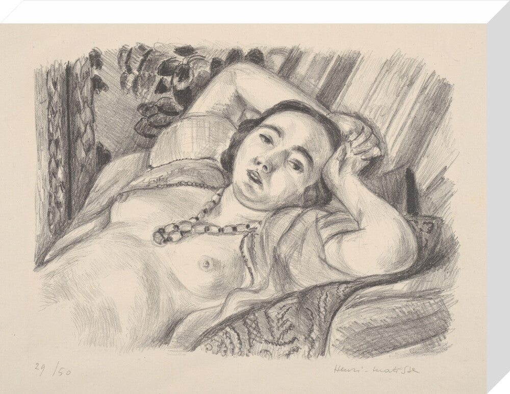 Odalisque with Necklace - Art print