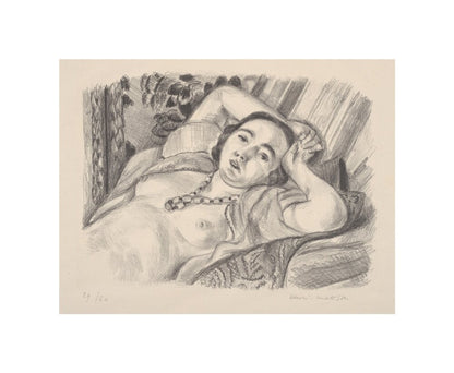 Odalisque with Necklace - Art print