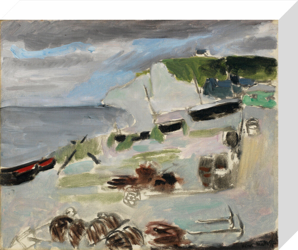Boats on the Beach, Étretat - Art print