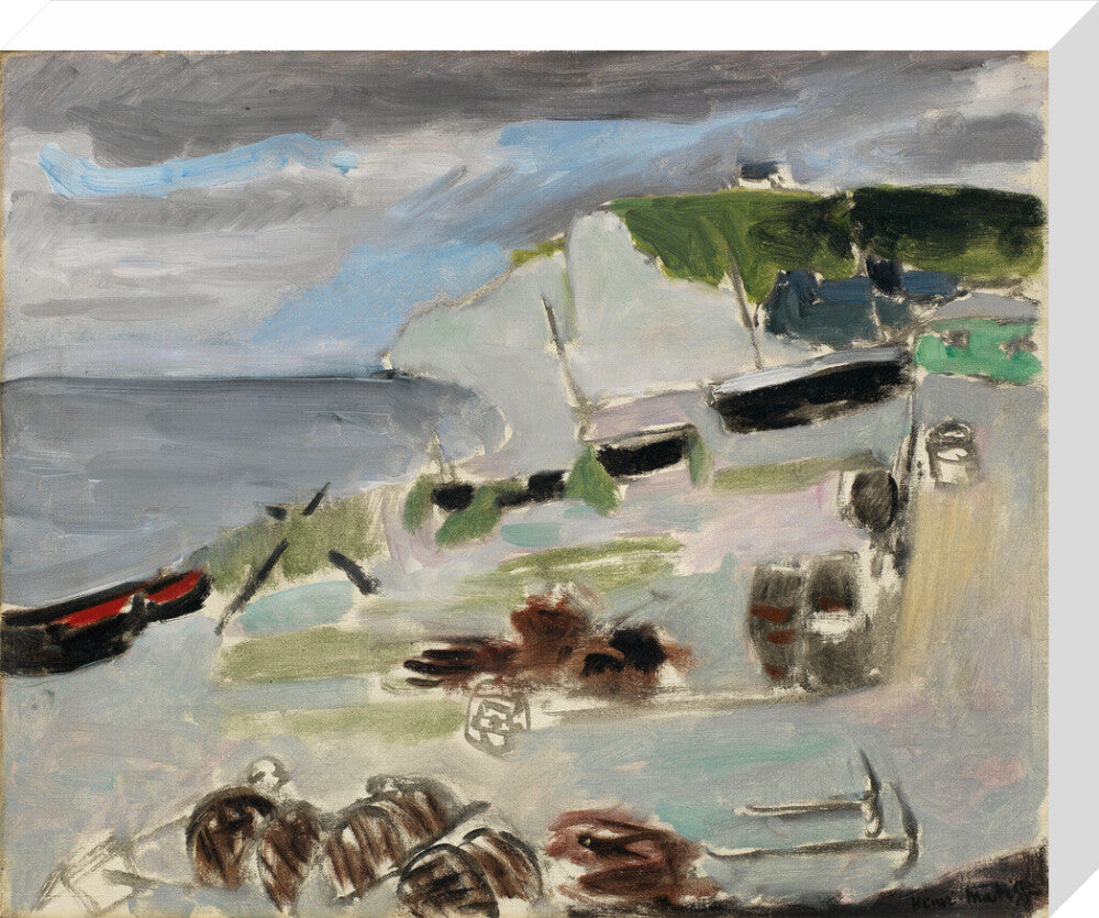 Boats on the Beach, Étretat - Art print