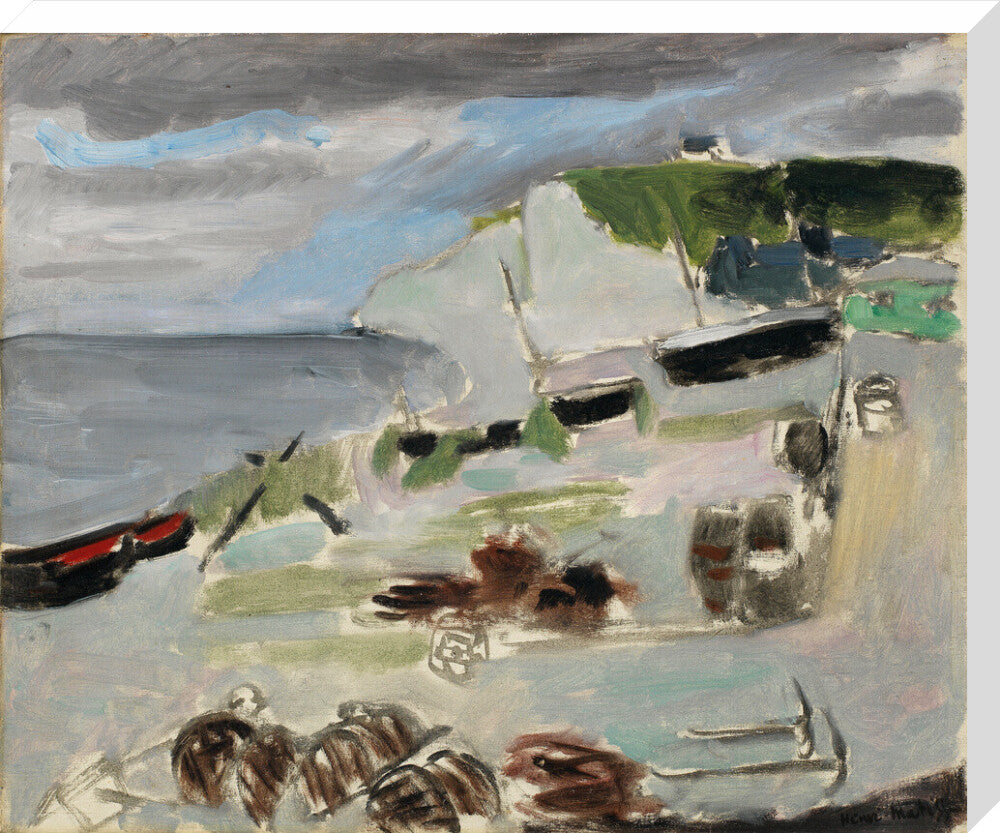 Boats on the Beach, Étretat - Art print
