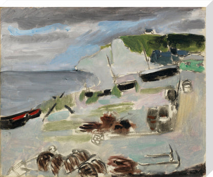Boats on the Beach, Étretat - Art print