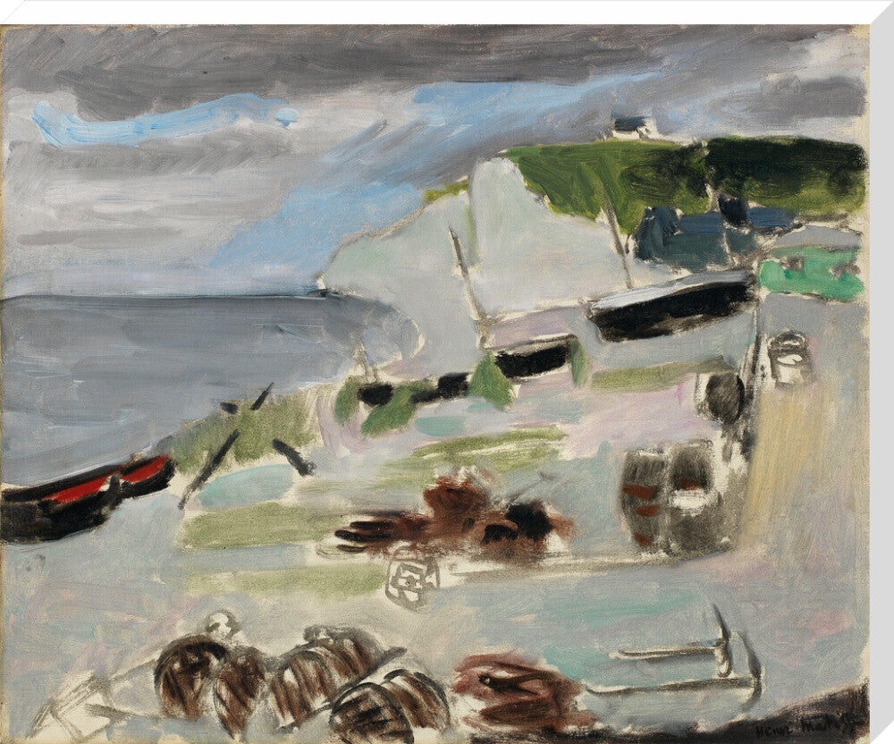Boats on the Beach, Étretat - Art print