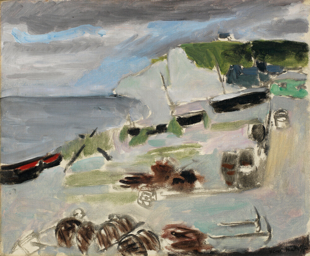Boats on the Beach, Étretat - Art print