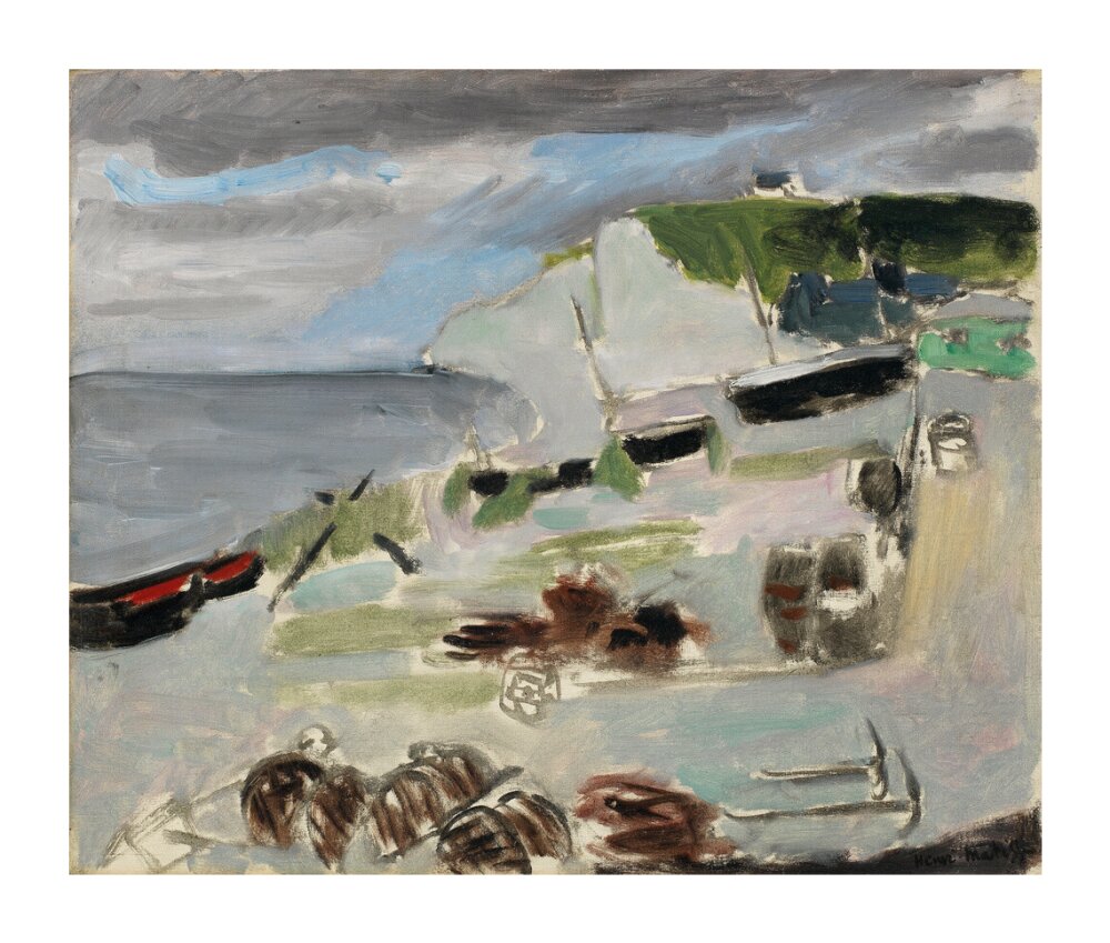 Boats on the Beach, Étretat - Art print