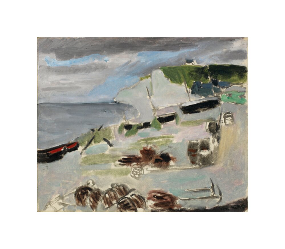 Boats on the Beach, Étretat - Art print