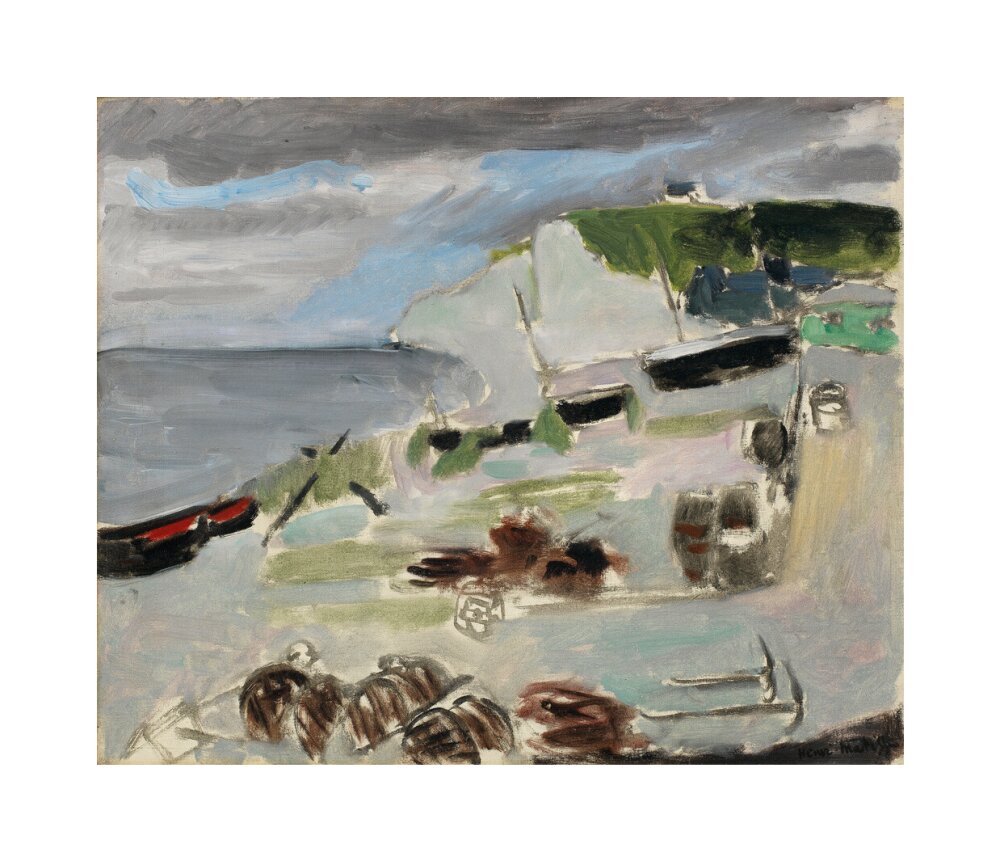 Boats on the Beach, Étretat - Art print