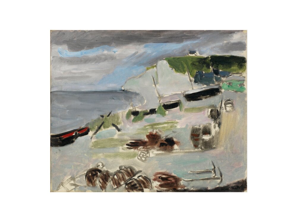 Boats on the Beach, Étretat - Art print
