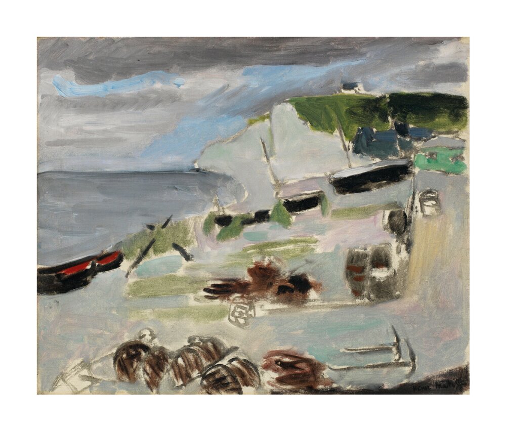 Boats on the Beach, Étretat - Art print
