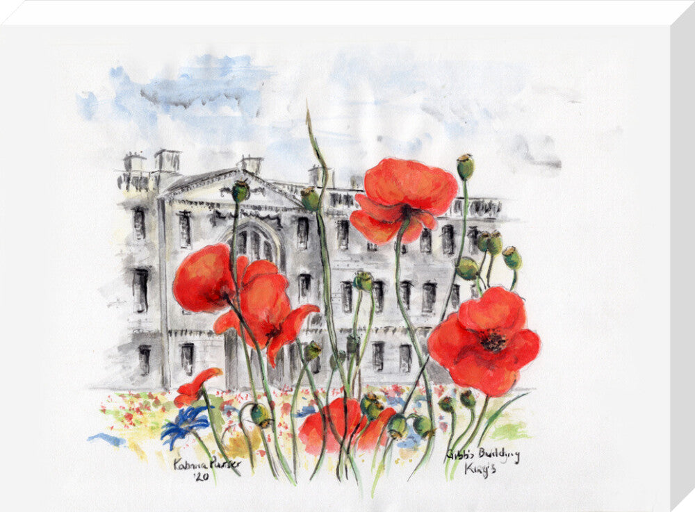 King's College Cambridge, Gibbs Building - Art Print