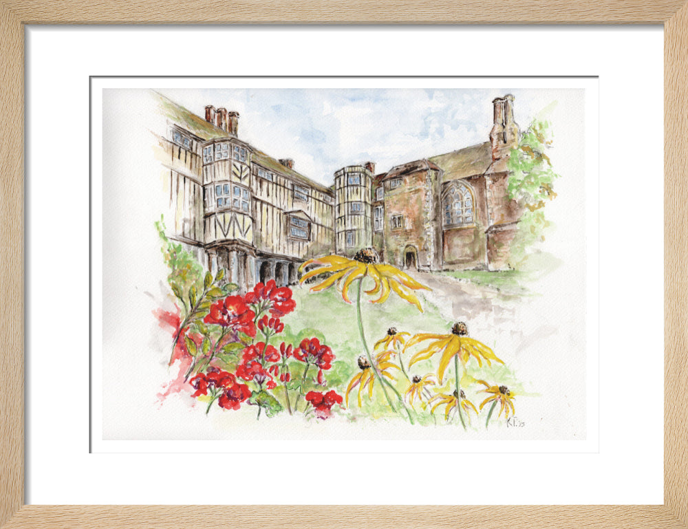 Queens' College Cambridge, Cloisters Court - Art Print