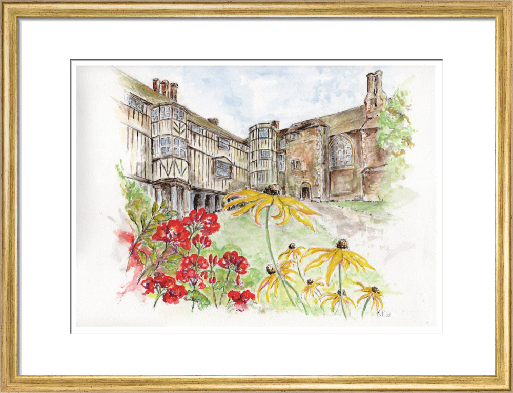 Queens' College Cambridge, Cloisters Court - Art Print