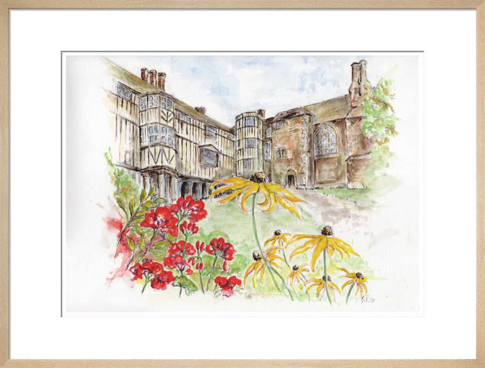 Queens' College Cambridge, Cloisters Court - Art Print
