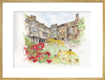 Queens' College Cambridge, Cloisters Court - Art Print