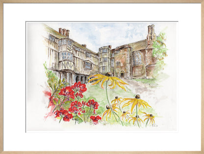 Queens' College Cambridge, Cloisters Court - Art Print