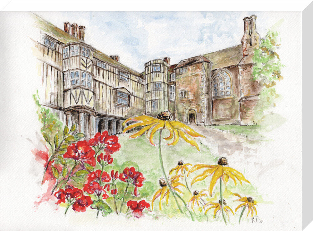 Queens' College Cambridge, Cloisters Court - Art Print