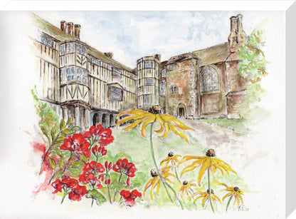 Queens' College Cambridge, Cloisters Court - Art Print