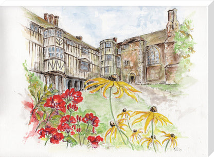 Queens' College Cambridge, Cloisters Court - Art Print