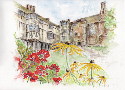 Queens' College Cambridge, Cloisters Court - Art Print