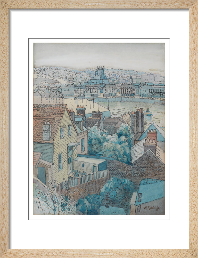 Dieppe Harbour (art print, small, natural)