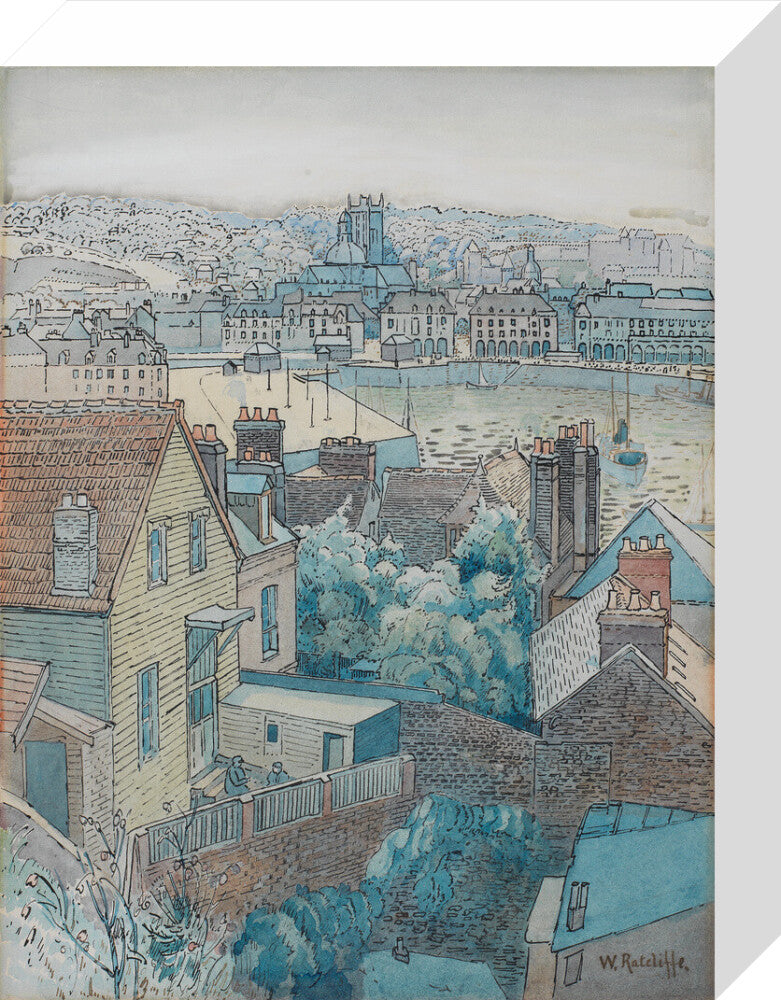 Dieppe Harbour (stretched canvas, small, unframed)