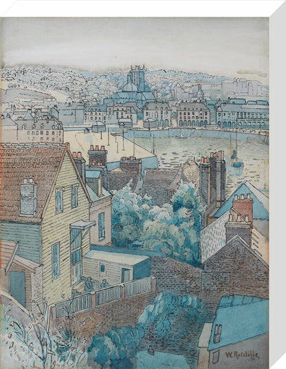 Dieppe Harbour (stretched canvas, medium, unframed)