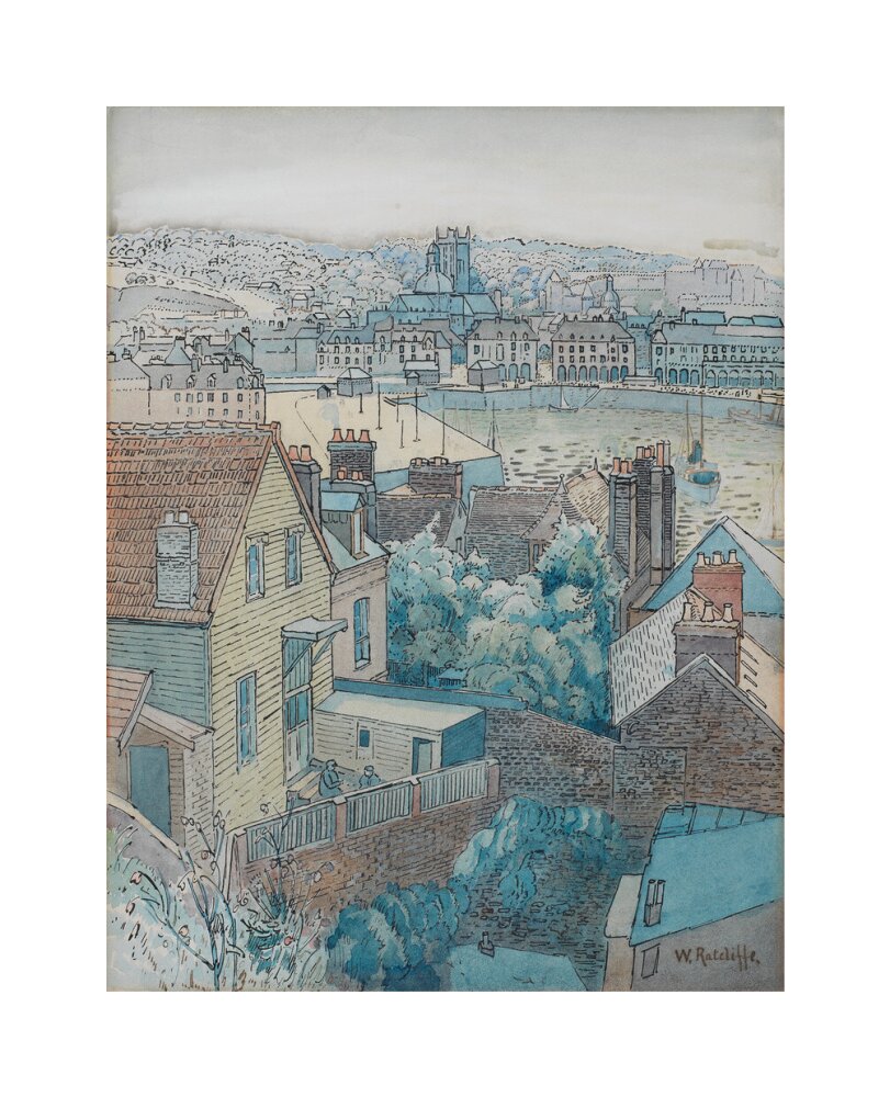 Dieppe Harbour (unstretched canvas, medium, unframed)