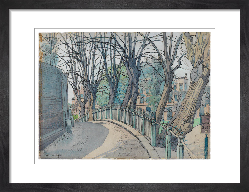 Mount Vernon, Hampstead (art print, small, black)