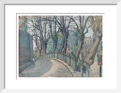 Mount Vernon, Hampstead (art print, small, white)