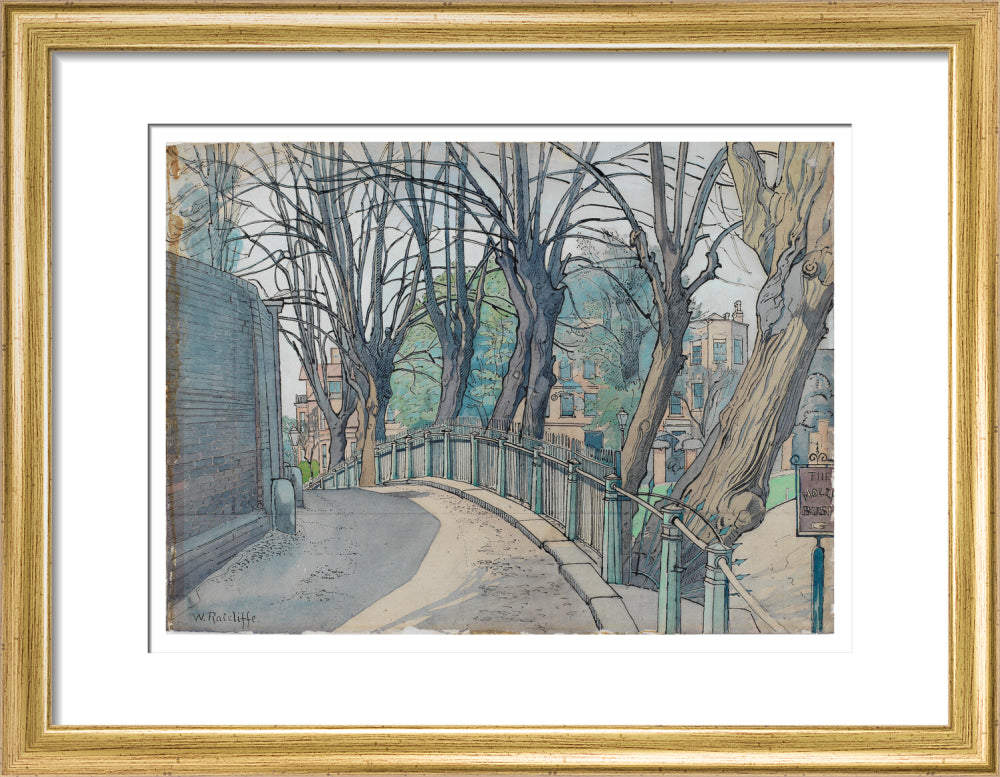 Mount Vernon, Hampstead (art print, small, gold)