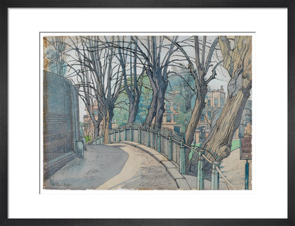 Mount Vernon, Hampstead (art print, medium, black)