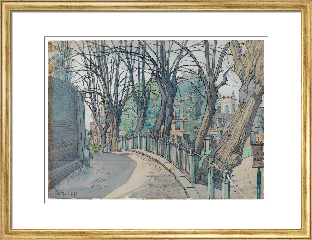 Mount Vernon, Hampstead (art print, medium, gold)